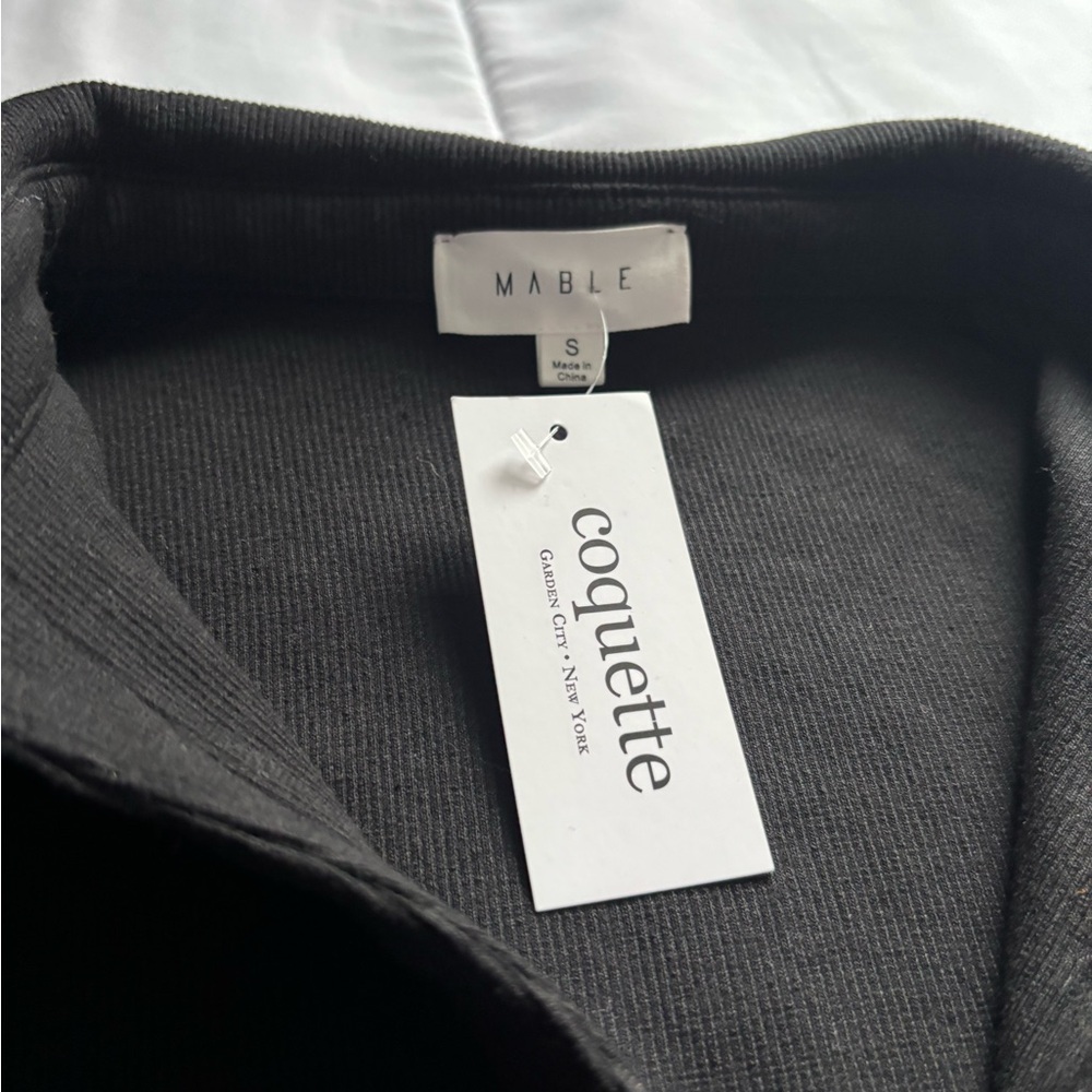 Mable Black Ribbed Cardigan - Picture 2 of 2
